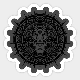 Black Head lion tribal Sticker